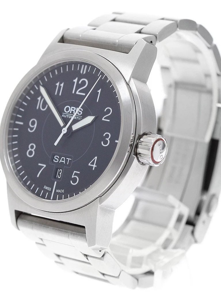 Oris Sportsman 764041 Day Date Black Dial Automatic Mens Watch957483